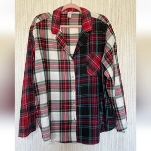 Victoria's Secret Size XXL Red Plaid Pajama Top